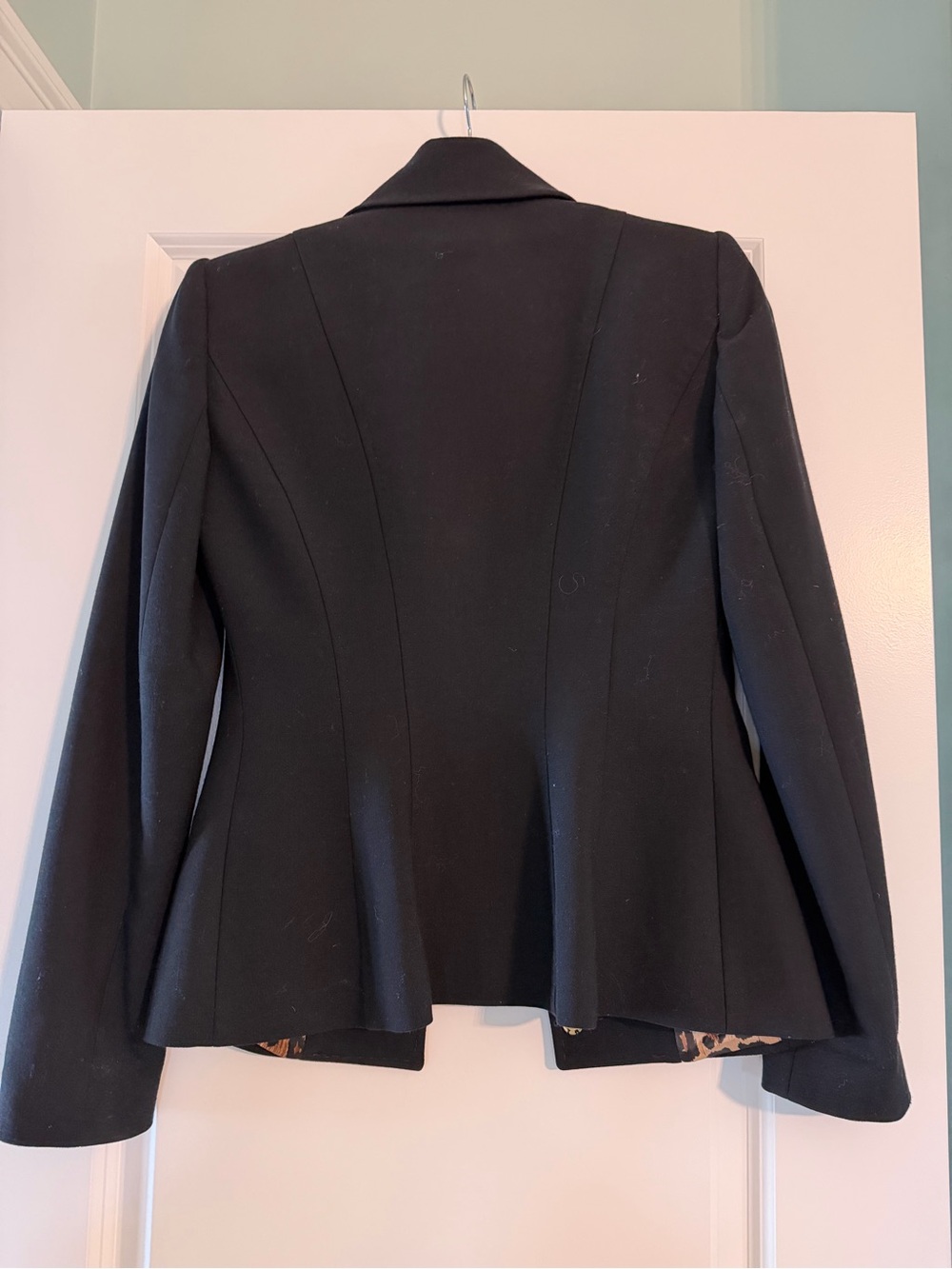 Dolce & Gabbana vintage black wool jacket with Leopard Print - Picture 6 of 7